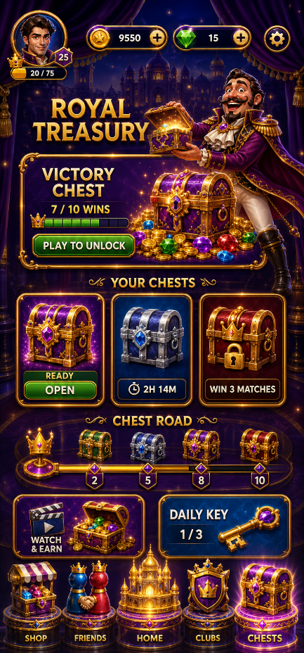 Ludo Royale Royal Treasury screen