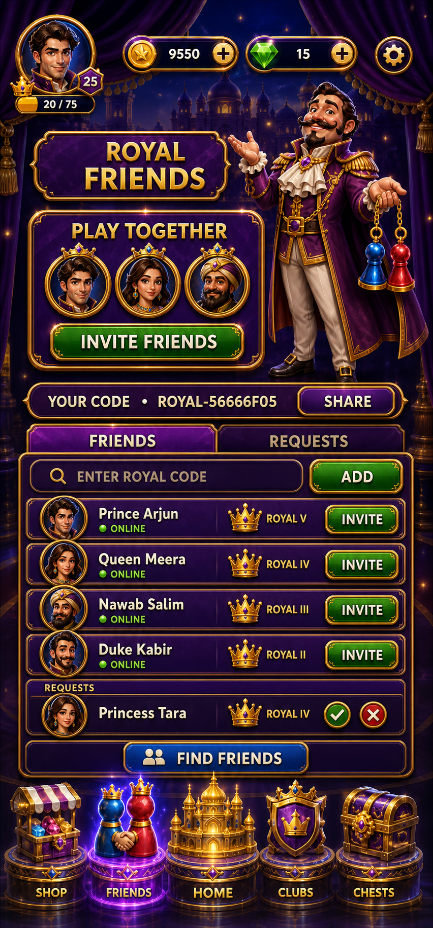 Ludo Royale Royal Friends screen